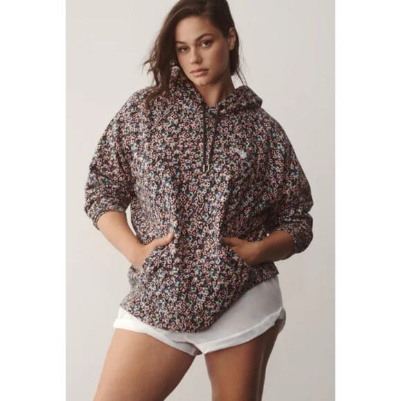 Gola x Anthropologie Hooded Sweatshirt Top Pullover Floral Printed Small - Picture 1 of 10